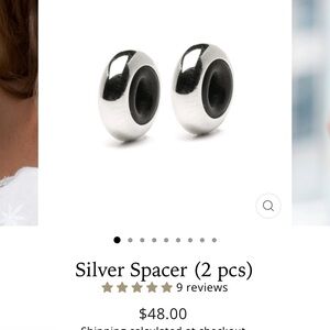 Trollbeads Silver Spacer Earrings